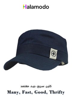 Buy Blue Men's Flat Top Hat Outdoor Sports Casual Hat in UAE