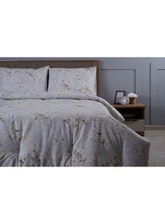 Buy Solicity Andrea 3-Piece Comforter Set 240X260Cm Grey in UAE