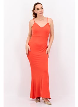 اشتري Women Plain Maxi Dress, Red في الامارات