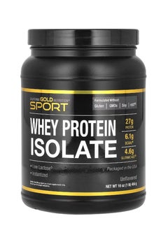 Buy California Gold Nutrition Sport Whey Protein Isolate Unflavored 1 lb (454 g) in Saudi Arabia