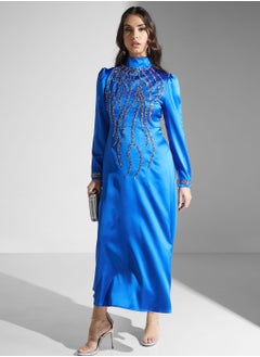 Buy Embellished Puff Sleeve Dress in Saudi Arabia