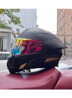 اشتري New Double Mirror Helmet Semi Full Cover Four Seasons Motorcycle Helmet في السعودية