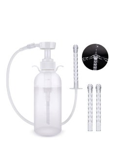 Buy 300ml  Douche Cleaner -  Douche Cleaning Kit Enema Bottle with 3 Nozzle Tips - Reusable Manual Pressure Enemas for Douche, Water Colon Cleansing Gifts for Women(300ml/10.1oz) in Saudi Arabia