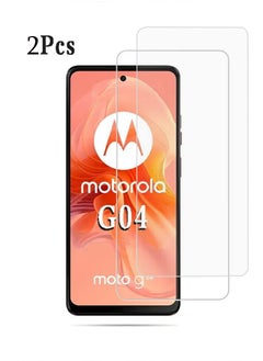 Buy 2 Pcs 3D Compatible with Motorola G04 Screen Protector,3D Full Coverage 9H Tempered Glass Film,HD Clear Scratch Resistant,Bubble-Free for Motorola G04 Screen Protector in UAE