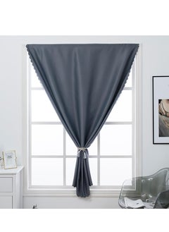 اشتري Blackout Curtains, Portable 100% Self Adhesive Simple and Easy to install for Bedroom Window Thermal Lnsulated Kitchen Room Darkening Small Drapes 1Pcs Gray, 47"×72" في الامارات