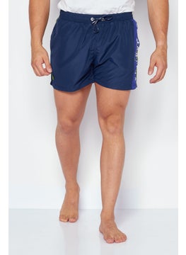 اشتري Men Brand Logo Board Shorts, Navy Combo في الامارات