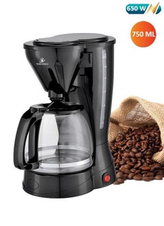 Buy 0.75 L650W 6 Cup Coffee Maker with Detachable and Reusable Filter in Saudi Arabia