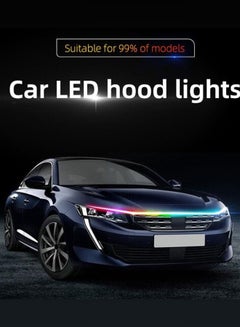 Buy Dynamic LED Hood Light Strip Flexible Exterior Light for Car and Truck (Multi-Color) in Saudi Arabia