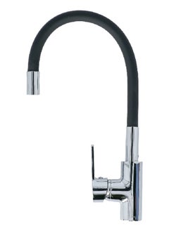 Buy Deck Mount Kitchen Mixer Faucet Black and Silver DIM-K408 in Saudi Arabia