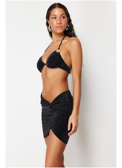 Buy Black Mini Glitter Knitted Pareo TBESS24PR00005 in Egypt