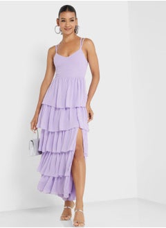 Buy Ruffle Layer Strappy Dress in UAE