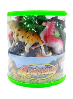 Buy Non-toxic and multicolored jungle animal action figure set for 3 years and up in Saudi Arabia