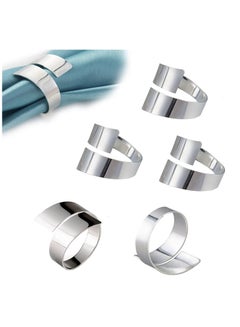 Buy Set of 6 Silver Metal Napkin Ring Holder in Saudi Arabia