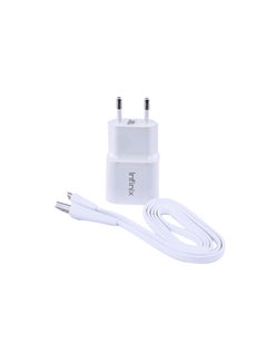 Buy Xcu32 Fast Charging One Port Wall Charger With Cable For Mobile Phones - White in Egypt