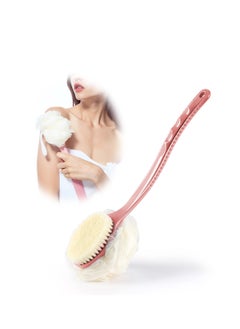 اشتري Shower Body Brush, Back Scrubber Long Handle Shower Body Brush with Soft Mesh Sponge, for Skin Exfoliating Bath, Massage Bristles Suitable for Wet or Dry, Men and Women في السعودية