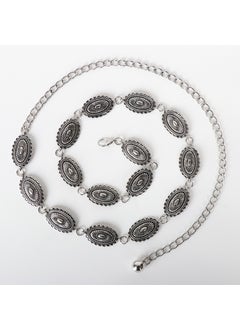 اشتري Bohemian Vintage Floral Metal Waist Chain for DressAncient silver Ancient silver في الامارات