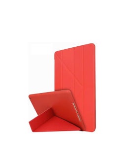 Buy Compatible for Apple iPad 9.7 Case 2018 iPad 6th Generation Cases/2017 iPad 5th Generation Case with Pencil Holder,Slim Soft Silicone Smart Trifold Stand Protective Cover (Red) in Egypt