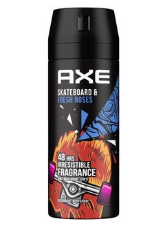 Buy AXE Men Deodorant Body Spray Skateboard & Fresh Roses, 48 hours of freshness, 150ml in UAE
