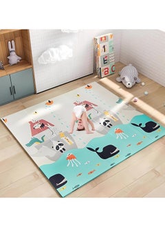 Buy Foldable Baby Play Mat Foam Baby Mat for Floor with Travel Bag Waterproof Crawling Playmat 200*180*1.5cm in UAE