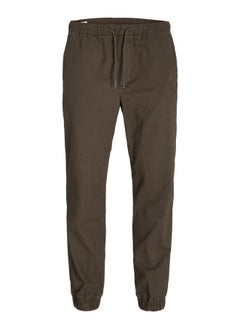 Buy Solid Cuffed Joggers with Drawstring in Saudi Arabia