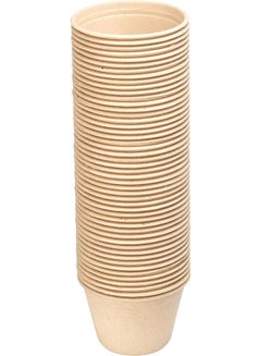 Buy Bagasse Sauce Cup 4 Ounce With Plastic Lid 100 Pieces in UAE