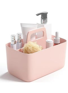 اشتري Plastic Shower Caddy Organizer, Bathroom Caddy Basket with Handle, Portable Small Shower Caddy Dorm for Bath Shower Makeup Cleaning Desk Storage, Pink في الامارات