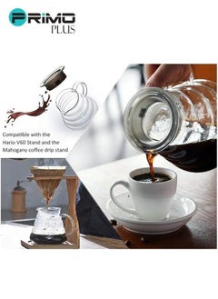 Buy V60 glass coffee server clear 500ml in Saudi Arabia