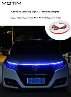 Buy Car Hood LED Strip Lights 71 Inch Flexible Headlights Waterproof Exterior Car Led Light Daytime Running Light Strips for Car and Truck in UAE