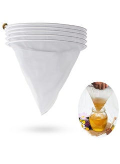 Buy 5 Pieces Bee Honey Extraction Tool Ultra-Fine Mesh Strainer Bag For Kitchen Nylon Mesh Filter For 5 Gal Bucket in UAE