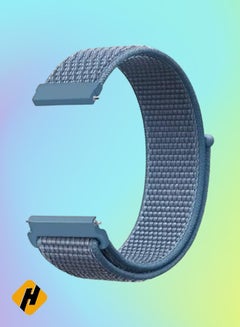 اشتري HuHa Band Compatible With Samsung Galaxy Watch 46mm Bands/Gear S3 Frontier, Classic Watch Bands/Galaxy Watch 3 Bands 45mm, 22mm Soft Silicone Bands Bracelet Sports Strap (22mm, Blue Nylon) في السعودية