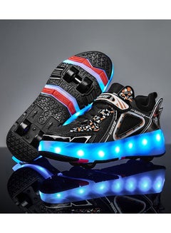 Buy New Four-Wheel Skate Shoe Luminous Pulley Shoes in Saudi Arabia