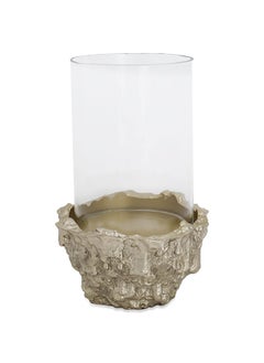 اشتري Lava Candle Holder, Gold & Clear - 15x23 cm في الامارات