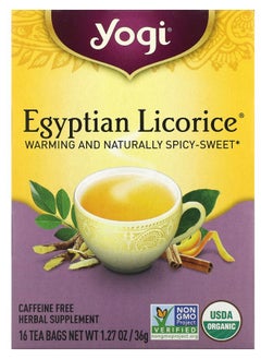 Buy Egyptian Licorice Caffeine Free 16 Tea Bags 1.27 oz (36 g) in UAE