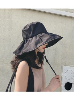 Buy New Large Brim Black Rubber Sunshade Sun Hat in UAE