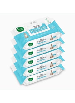 Buy Mother Sparsh 99% Pure Water Baby Wipes, Pack of 5 (40 X 5 Wipes) | Travel Friendly Pack made with Plant Based Fabric in UAE