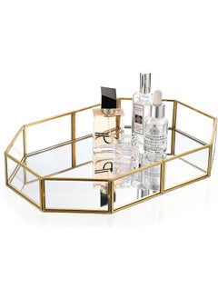 Buy Makeup Organizer Tray,Gold perfume tray Jewelry Trinket Organizer Tray,Cosmetic Organizer Countertop Storage  Box Decorative Tray for Bathroom Vanity Dresser in Saudi Arabia