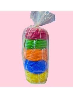 Buy 4mm & 5mm 30yards Twisted Rope - Reduced Slip, Easy Knot, Flexible (Pack of 5) in UAE
