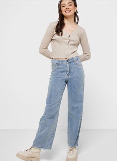 Buy Washed Straight Fit Jeans in UAE