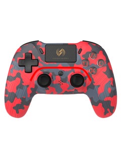 Buy Red Camo Wireless Controller Compatible with PS4/PS4 Pro/PS4 Slim/PC/iOS 13.4/Android 10, Gaming Controller with Touchpad, Motion Sensor, Speaker, Headphone Jack, LED and Back Button in UAE