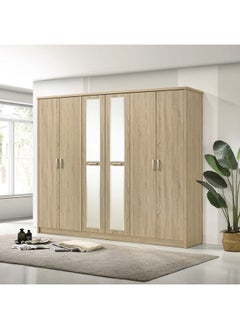 Buy Cooper 6-Door Wardrobe With 2 Mirrors 55x208x251.2 cm in Saudi Arabia