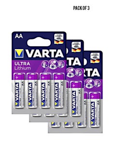 Buy Varta Ultra Lithium AA LR06 Batteries 4 Units Value Pack of 3 in UAE