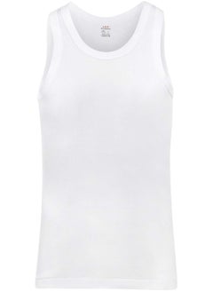 Buy Vest – [Pack of 6] White, Pure Cotton Vest with 3X1 Rib, Comfortable Fit, Sleeveless Men’s Undershirt with 3X1 Rib in UAE