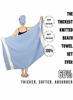 Buy Turkish Beach Towels Blanket Large Absorbent Bath Towel 100% Organic Cotton Soft Travel Towels 100*180cm in UAE