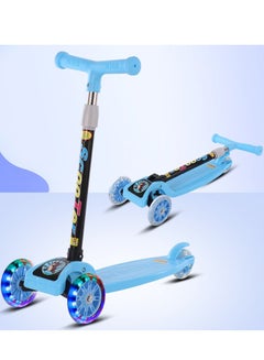 Buy 3-Wheel Adjustable Kick Scooter With LED Light Up Wheels in UAE