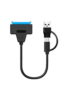 Buy SATA 22-Pin 2.5 Inch Female to USB 3.0 and Type-C Male USB-C USB 3.0 SATA Adapter Hard Drive Controller SSD Adapter Cable for Laptops in Saudi Arabia