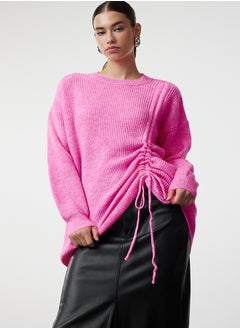 Buy Pink Selanik Knitted Smock Detailed Knitwear Sweater TCTAW25AK00001 in Egypt