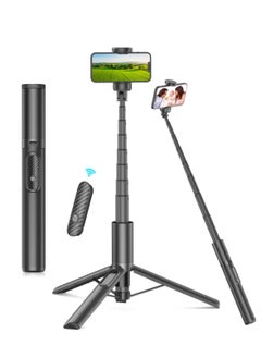 Buy TONEOF 60inch Selfie Stick Tripod with Wireless Remote, One Intergated Smartphone Tripod Stand with 360° Phone Holder , Aluminum Portable Lightweight Travel Tripod for Video Recording in UAE