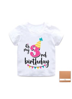 Buy It's My 3rd Birthday Printed Kids Lovely Cotton T-Shirt in UAE