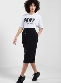 Buy Pocket Detail Logo Skirt in UAE