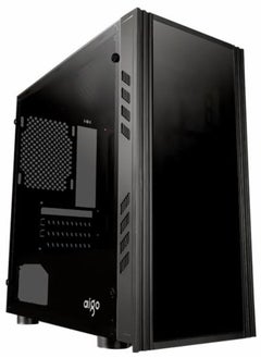 Buy AIGO Mini Matx/Mini ITX Tempered Glass Gaming  PC Case, USB 3.0, Comes With 8 Fan Ports, Transparent Side Panel, Magnetic Dust Proof Mesh Computer Case (No Fans Included) in UAE